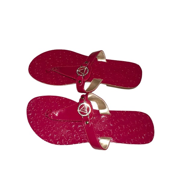 Guess Kara t strap sandals sz 7 - Picture 1 of 4
